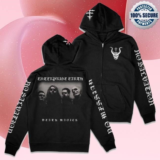 Enterprise Earth Band Merch Death Magick Zip-Up Crewneck Sweatshirt