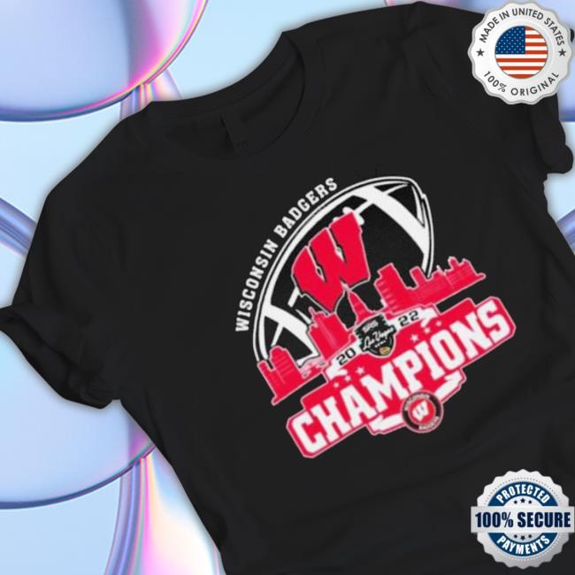 Official Champion Wisconsin Badgers Logo Las Vegas Bowl City 2022 Long Sleeve Shirt