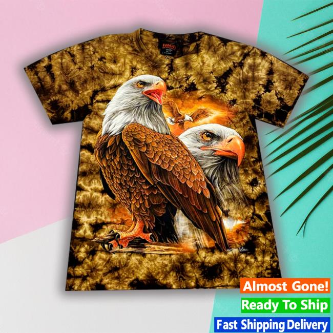 Eagle On Tie Dye Glow In Dark Hd Rock Chang New Shirt