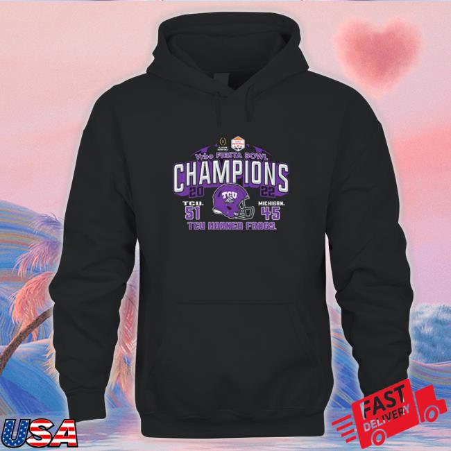 Tcu Horned Frogs Vs Michigan Wolverines 51-45 Vrbo Fiesta Bowl Champions 2022 T-Shirt Tcu Horned Frogs Vs Michigan Wolverines 51-45 Vrbo Fiesta Bowl Champions 2022 shirt