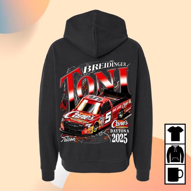 Toni Breidinger 2025 Daytona Raising Cane's Toni Breidinger New Shirt