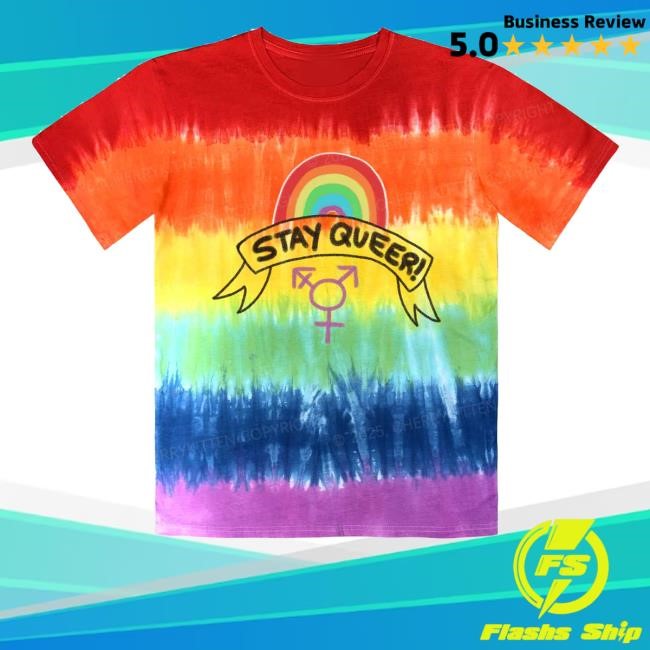 Official Stay Queer Pride Y2k Tie Dye Cherrykitten Long Sleeve Shirt