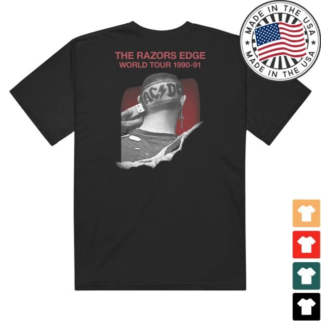 Ac Dc Merch The Razors Edge World Tour Funny Shirt