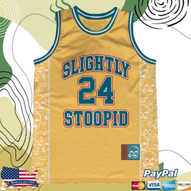 Trending Slightly Stoopid Merch 2024 Tour Basketball Jersey Gold Shirts