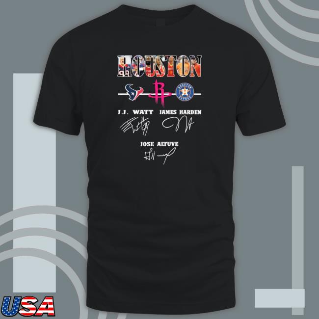 Houston Sport Team J J Watt James Harden Jose Altuve Signatures shirt, hoodie, tank top, sweater and long sleeve t-shirt