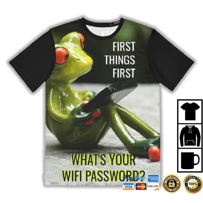Wi-Fi Password T-Shirt, Men's Polyester 3D Unisex Sweatshirt