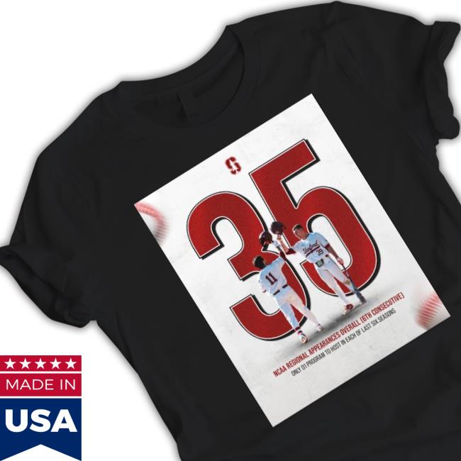 35 Ncaa Regional Appearances Overall Poster Shirt