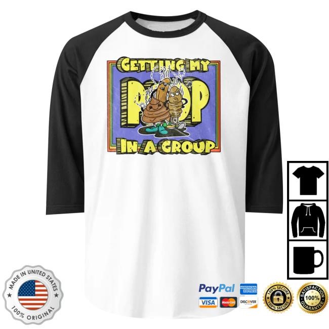 Trending Walking Tall Merch Store Poop In A Group 3/4 Sleeve Raglan Crewneck Sweatshirt