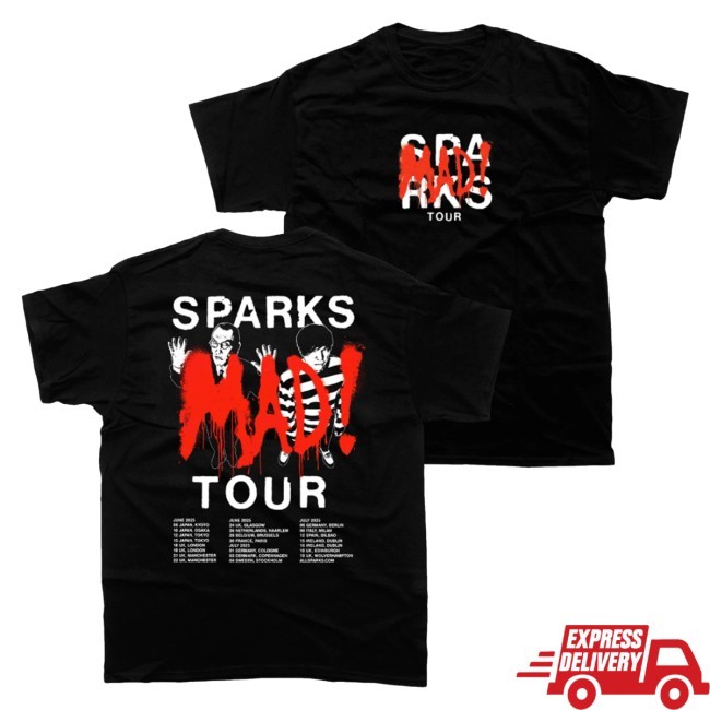 Sparks Merch 2025 Mad Tour T-Shirt, Hoodie, Tank Top, Sweater And Long Sleeve T-Shirt Black
