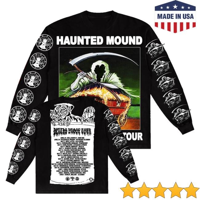 Official Haunted Mound Death's Wagon Tour Long Sleeve Shirt