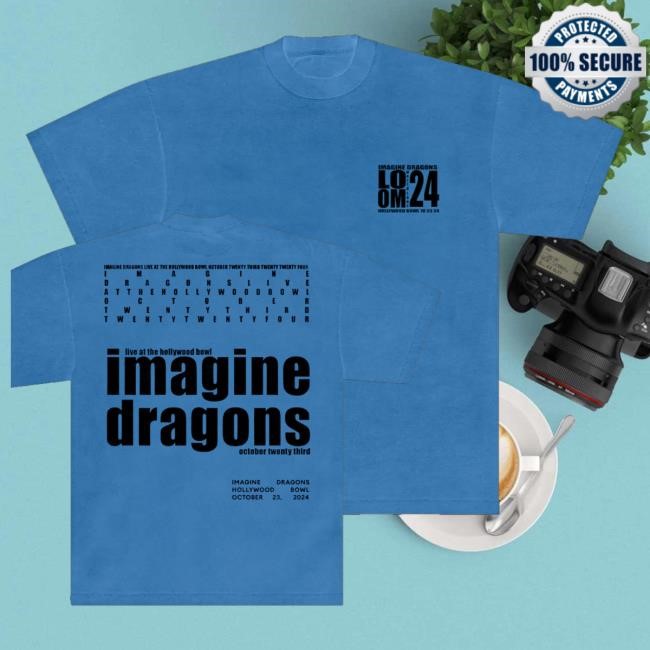 Imagine Dragons Music Hollywood Bowl Blue Event Hoodie Sweatshirt Imagine Dragons Music Merch Shop Store Official Hollywood Bowl Blue Event New Shirt