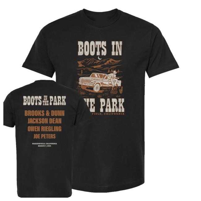 Official Boots In The Park Merch Shop Store 3.7 Bakersfield T Shirts