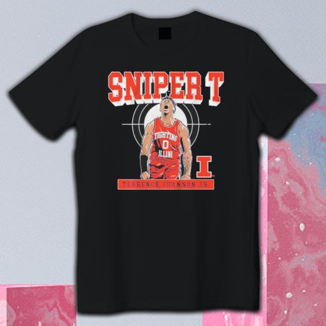 Illinois Basketball Terrence Shannon Jr Sniper Tee Shirt