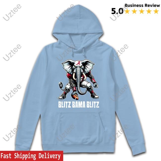 Blitz Bama Blitz Alabama Muscular Elephant Mascot Tee Shirt