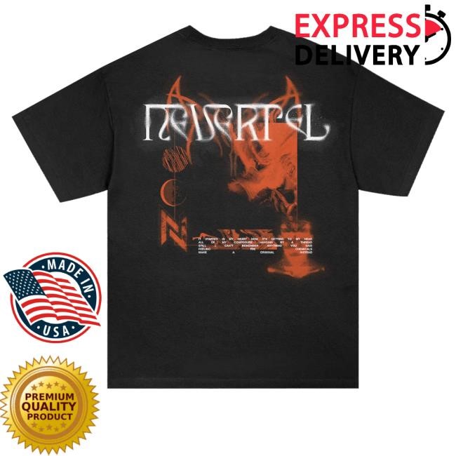 Trending Nevertel Merch Criminal Lyrics Crewneck Sweatshirt Black