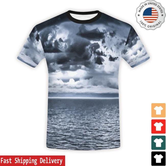 Men's Art Ocean Cloudy Short Shirt
