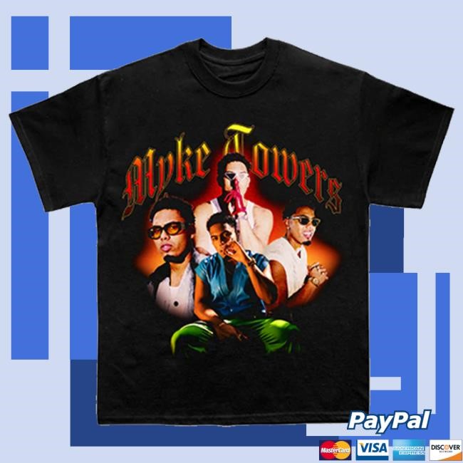 Official Myke Towers Merch Throwback Photo Shirts