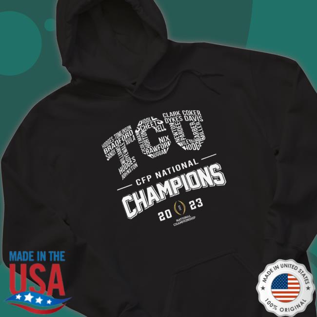Tcu Horned Frogs Player Names Cfp National Champions 2023 T-shirt Tcu Horned Frogs Player Names Cfp National Champions 2023 Hooded Sweatshirt