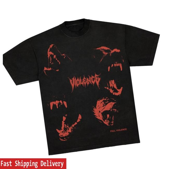 Original Full Violence Merch Store Bite Back Premium Tee In Black Crewneck Sweatshirt