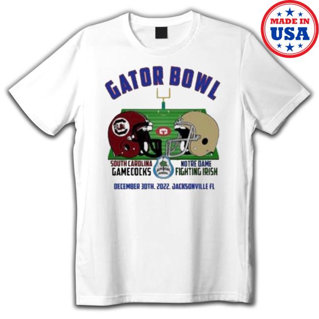 South Carolina Gamecocks Vs Notre Dame Fighting Irish Gator Bowl December 30Th 2022 Jacksonville Shirts
