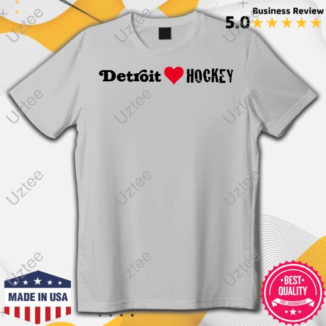 Detroit Loves Hockey Hoodied Sweatshirt Barstoolsports Store