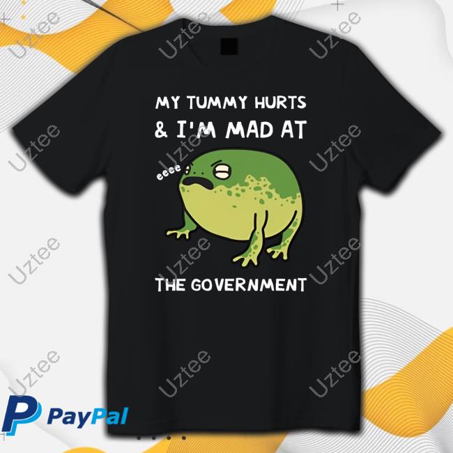 Strawbærry Narwhal My Tummy Hurts And I'm Mad At The Government Shirt