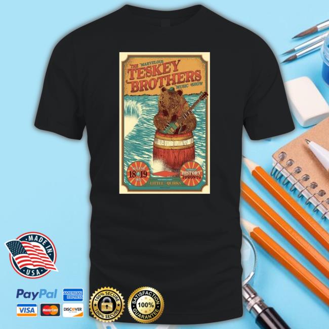 The Teskey Brothers Rock Band August 2023 Music Show History Toronto Little Quirks Poster T-Shirt