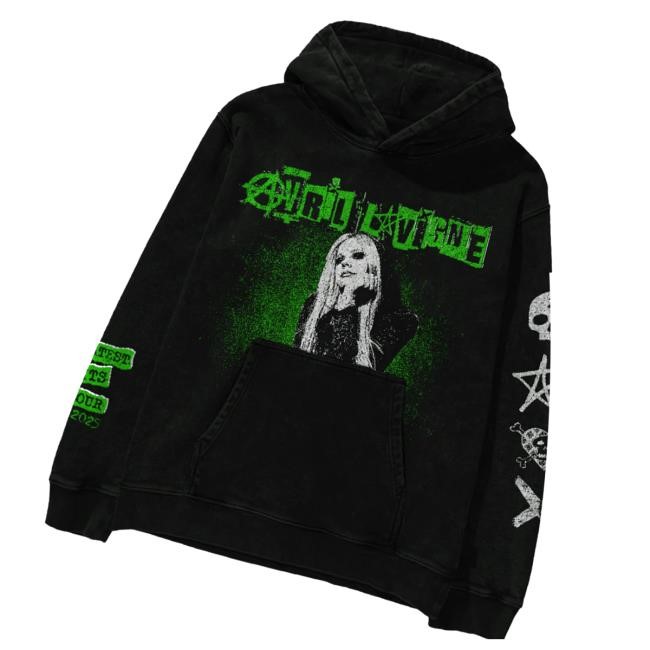 Avril Lavigne Merch Store Greatest Hits Tour 2025 Black Long Sleeve Shirt