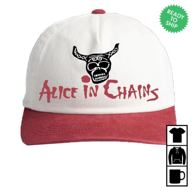 Hevensbasement Merch Aic Them Bones 1992 Red Cream Atonal A500gb Snapback