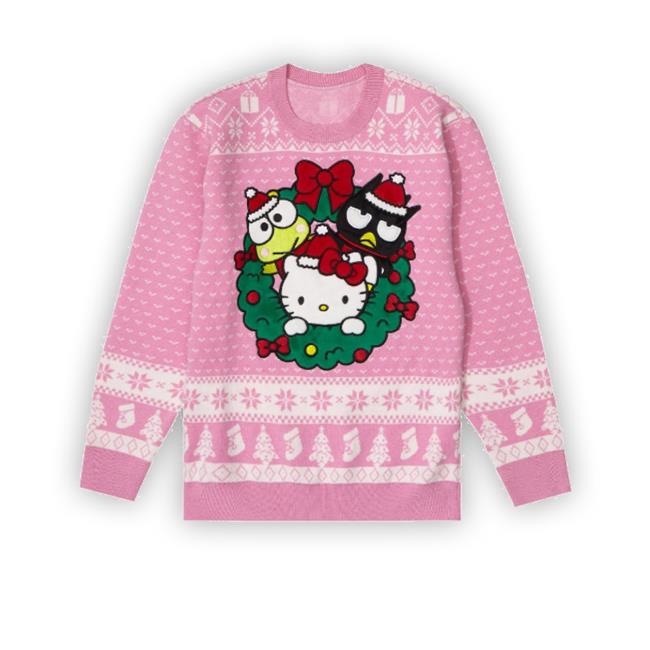 Official Our Universe Sanrio Hello Kitty & Friends Wreath Youth Holiday Shirts