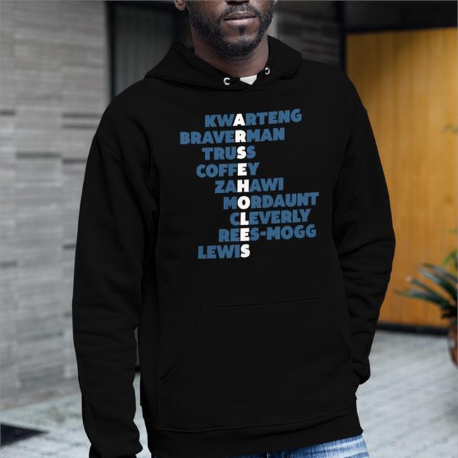 Dave Kitching Arseholes Kwarteng Braverman Truss Coffey Zahawi Mordaunt Cleverly Rees-Mogg Lewis T Shirts Dkkitching