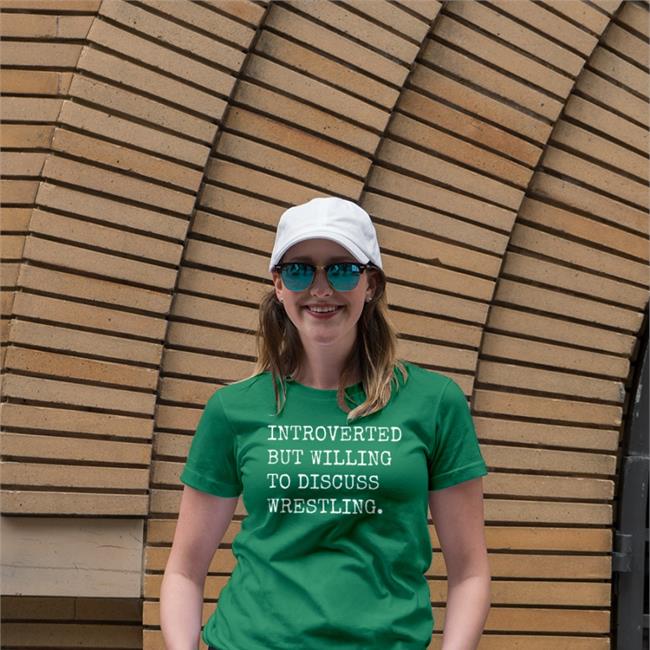 Laura Elle Introverted But Willing To Discuss Wrestling T Shirt Black