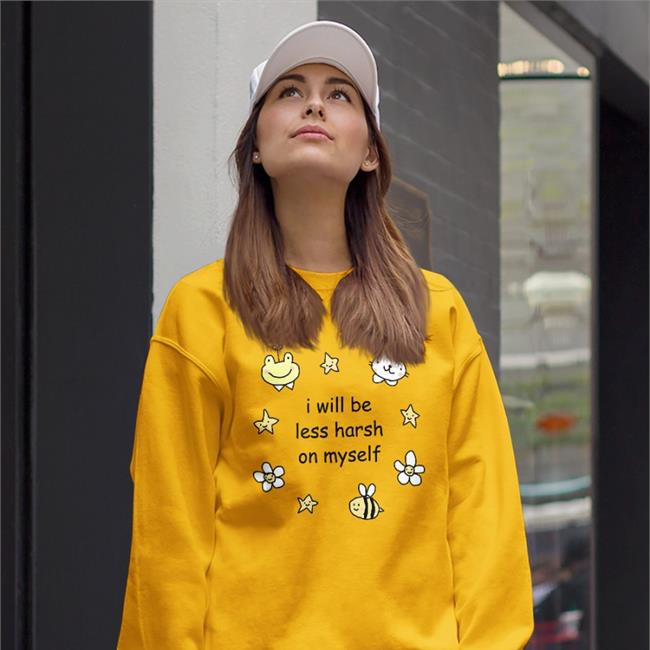 I Will Be Less Harsh On Myself Shirts Stinky Katie Stinkykatie I Will Be Less Harsh On Myself Shirt White