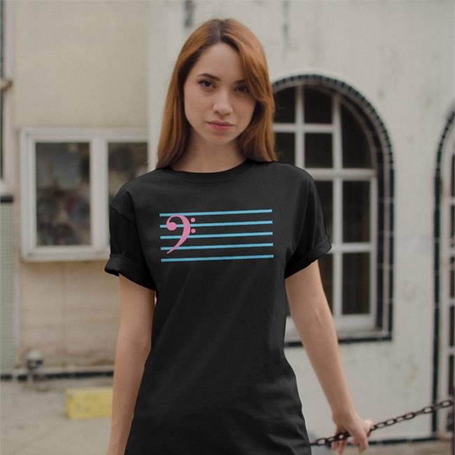 Threatening Music Notation Trans Bass Clef Hoodie