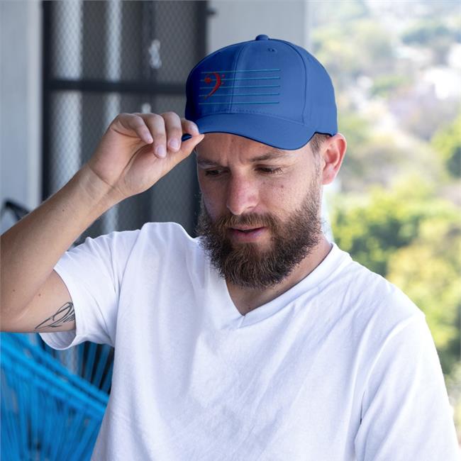 Threatnotation Trans Bass Clef Embroidered Hat Threatening Music Notation
