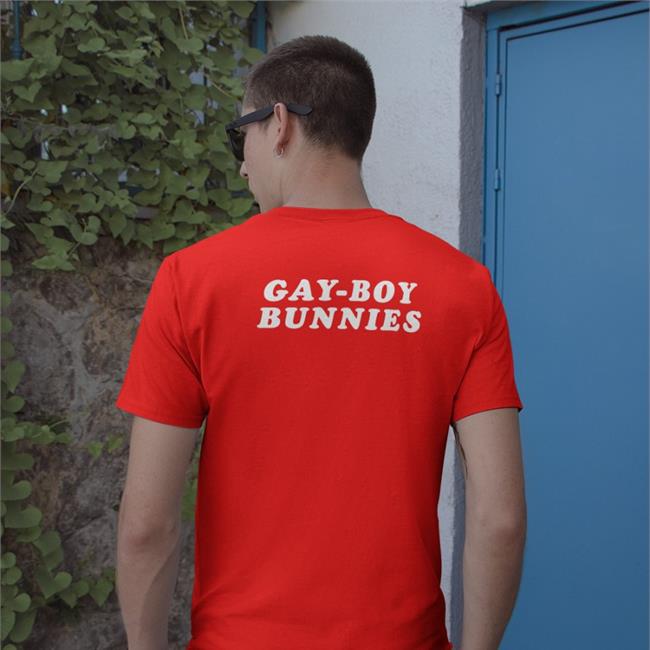 Black Gay-Boy Bunnies Shirt Weird Thrift Store Shirts