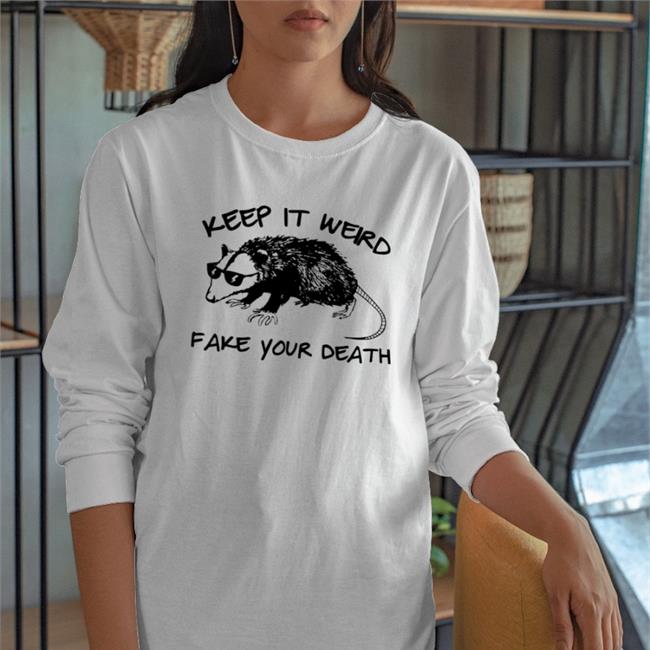 Goodshirts Possum Keep It Weird Fake Your Death Tee Keep It Weird Fake Your Death Hat Possum Goodshirts