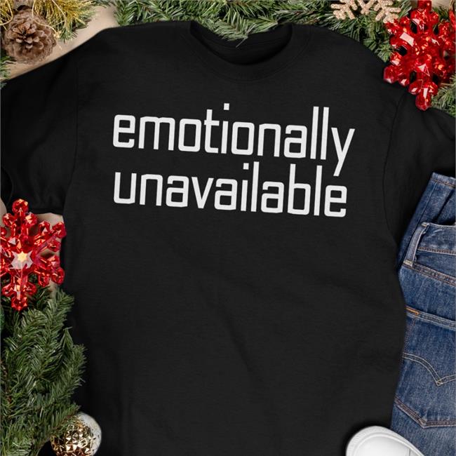 Ethan Peck Emotionally Unavailable T Shirt Black