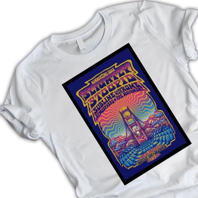 Slightly Stoopid Shoreline Amphitheatre Mountain View, Ca July Tour 2023 Poster shirt