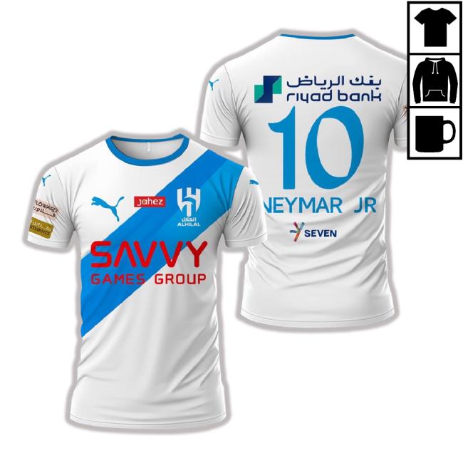 Alhilal Savvy Games Group Neymar Jr All Over Print 3D Sweaters