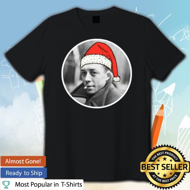 Wearing A Santa Hat Albert Camus Sweater T-Shirt