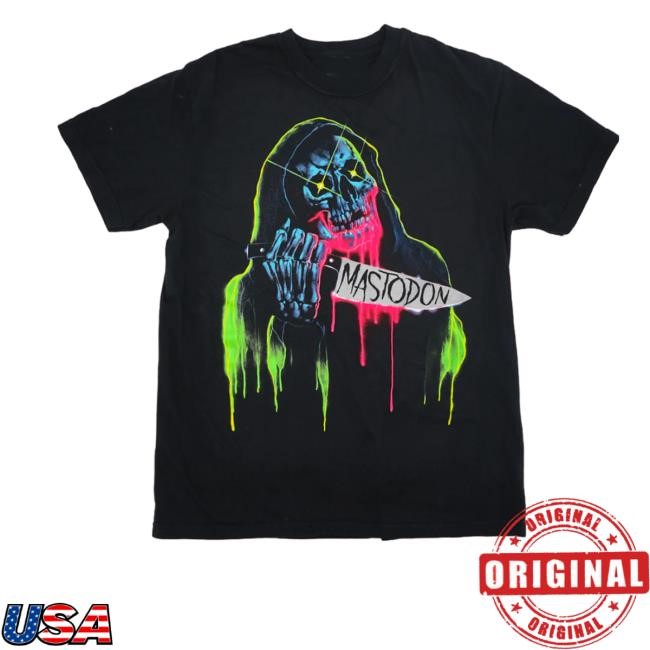 Mastodon Merch Store Shop Neon Knife Skull Reaper Hoodie Sweatshirt