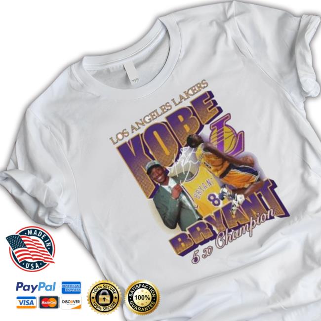 Los Angeles Lakers Kobe Bryant 5X Champions Signature Crewneck Sweatshirt