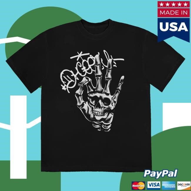 Geezyworld Merch Store Bones Tee Black T-Shirt