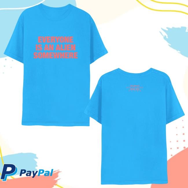 Coldplay Merch Everyone Is An Alien Somewhere Tee - Blue Funny Shirt
