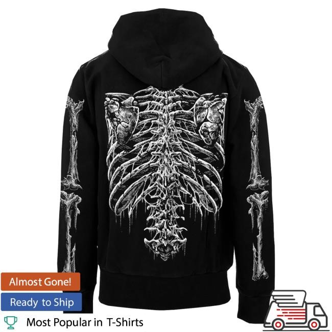 Official Vampirefreaks Merch Store Bleeding Heart Skeleton Sweatshirt