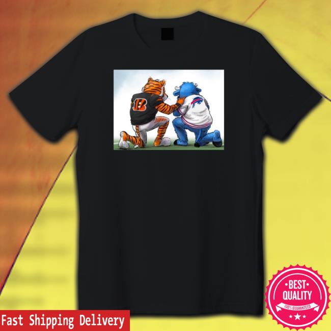Cincinnati Buffalo Mascots Pray For Damar Hamlin tee shirt Cincinnati Buffalo Mascots Pray For Damar Hamlin T-Shirt