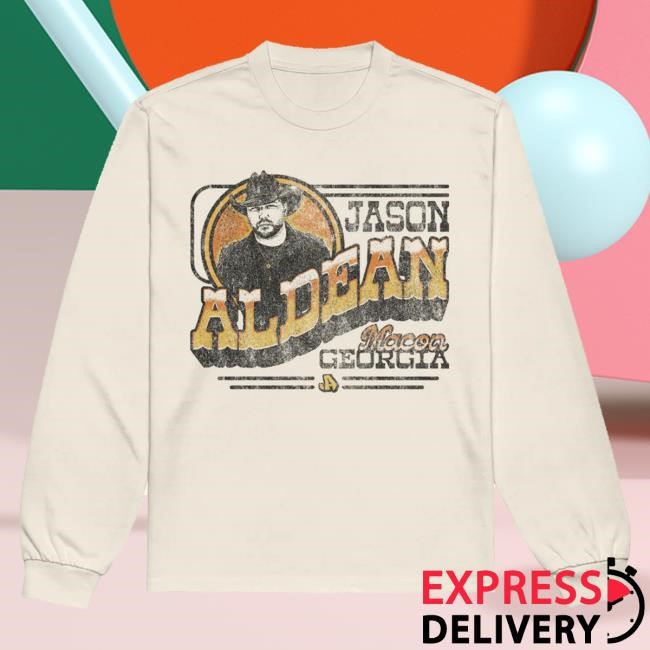 Jason Aldean Store Merch Shop Macon Georgia Tan Hoodie Sweatshirt