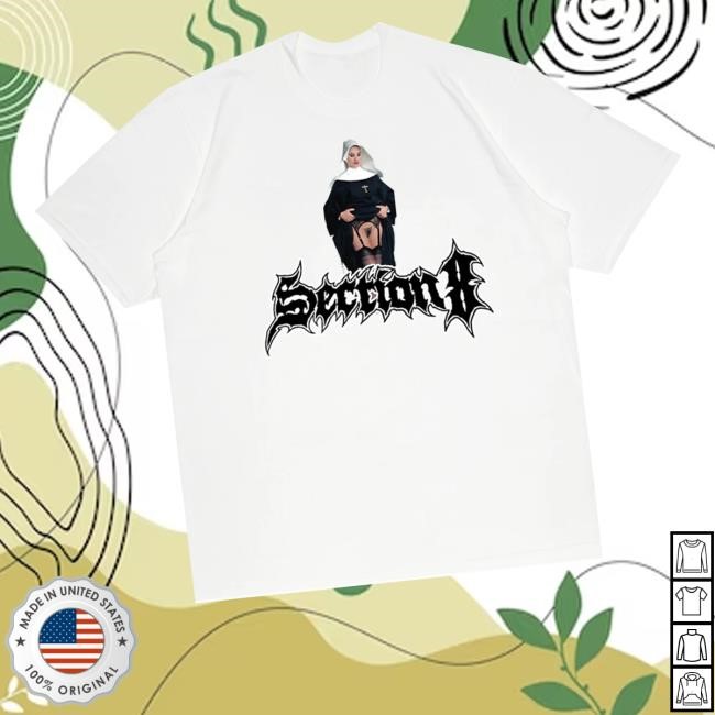 Official Section8la Merch Store Shop Naughty Nun Shirt Section8la Naughty Nun