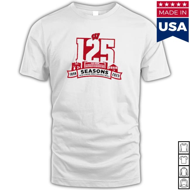 Wisconsin Badgers 125 Seasons 1898 2023 Logo Long Sleeve Shirt